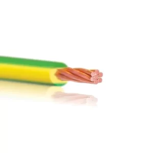 كيبل ارضي معزول نحاس PVC من السويدي - مقاس 1×120 بالمتر - 450/750 فولت - اصفرx اخضر