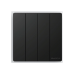 بحره - مفتاح كهربائي رباعي يانا - G4-1W (SWITCH-YT10401.MB) - أسود