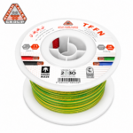 كابلات الرياض – سلك نحاس TFFN – مقاس 16 AWG – قدرة 600 فولت – طول اللفه 500 قدم – أصفرxأخضر