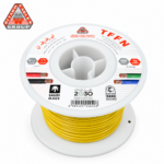 كابلات الرياض – سلك نحاس TFFN – مقاس 16 AWG – قدرة 600 فولت – طول اللفه 500 قدم – أصفر