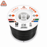 كابلات الرياض – سلك نحاس THHN – مقاس 10 AWG – قدرة 600 فولت – طول اللفه 500 قدم – أسود