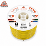 كابلات الرياض – سلك نحاس THHN – مقاس 14 AWG – قدرة 600 فولت – طول اللفه 500 قدم – أصفر