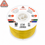 كابلات الرياض – سلك نحاس THHN – مقاس 12 AWG – قدرة 600 فولت – طول اللفه 500 قدم – أصفر