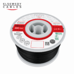 السويدى – سلك نحاس THHN – مقاس 10 AWG – قدرة 600 فولت – طول اللفه 500 قدم – أسود