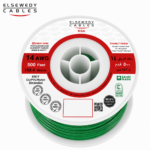 السويدى – سلك نحاس THHN – مقاس 14 AWG – قدرة 600 فولت – طول اللفه 500 قدم – أخضر