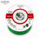 السويدى – سلك نحاس THHN – مقاس 14 AWG – قدرة 600 فولت – طول اللفه 500 قدم – أصفرxأخضر