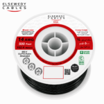 السويدى – سلك نحاس THHN – مقاس 14 AWG – قدرة 600 فولت – طول اللفه 500 قدم – أسود