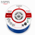السويدى – سلك نحاس THHN – مقاس 14 AWG – قدرة 600 فولت – طول اللفه 500 قدم – أزرق