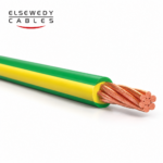 السويدى - كابل أرضي نحاس معزول - مقاس 16×1 مم - 450/750 فولت - أخضر×أصفر